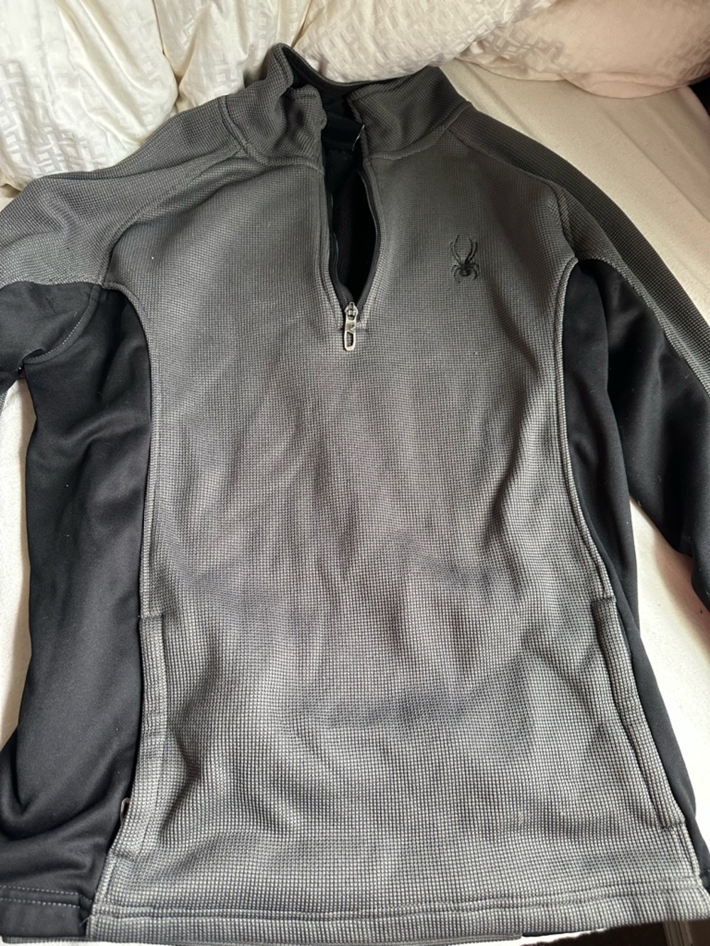 Spyder Black & Gray Quarter-Zip Pullover